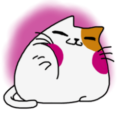 [LINEスタンプ] マシュマロ猫”マロ” 