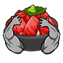 [LINEスタンプ] 丼ものブラザーズ 