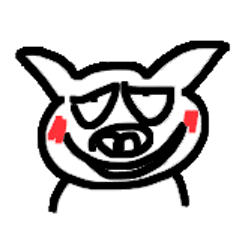 [LINEスタンプ] いかしたブタは、冷静にあいさつします 