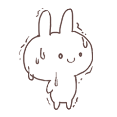 [LINEスタンプ] ほっこりうさぎ