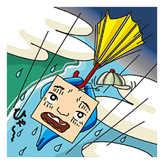 [LINEスタンプ] それゆけ！！コクボくん11 日本の梅雨 
