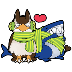 [LINEスタンプ] グリフォンとさめんちゅのスタンプ fetchpriority=high