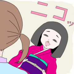 [LINEスタンプ] 市松人形さん 