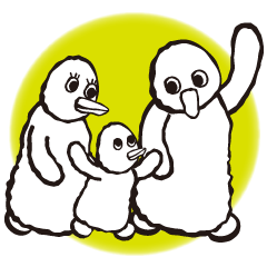 [LINEスタンプ] ペンギンおやこ(パパママボク)のスタンプ。 