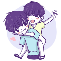 [LINEスタンプ] ハピネスとベーコン 