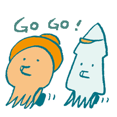 [LINEスタンプ] さすらいのタコとイカ 