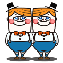 [LINEスタンプ] ふたごと 