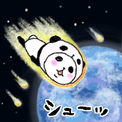 [LINEスタンプ] パンダinぱんだ6（オノマトペ編2） 