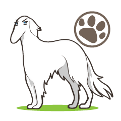 [LINEスタンプ] ボルゾイですぞい 