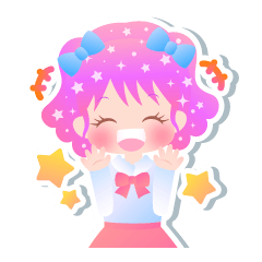 [LINEスタンプ] きらきら☆かわいい女の子 