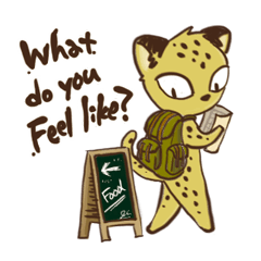 [LINEスタンプ] Curious leopard 