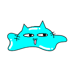 [LINEスタンプ] プルプルスライムにゃん 