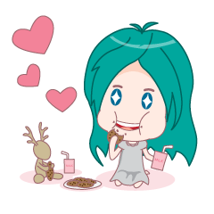 [LINEスタンプ] Bam-Bam ＆ The Deer doll 