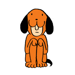 [LINEスタンプ] 少しネガティブな犬 