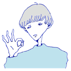 [LINEスタンプ] 無気力なフェイス 