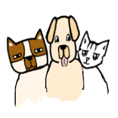 [LINEスタンプ] 俺様犬と犬と猫 