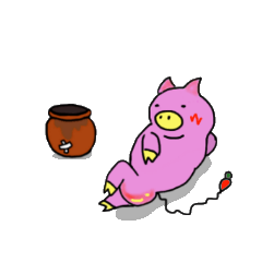 [LINEスタンプ] きむちぶた 