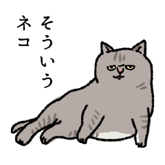 [LINEスタンプ] そう言っているようにみえるネコ 