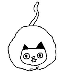 [LINEスタンプ] まんまる猫 ぼわん 