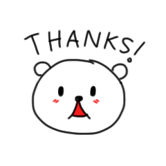 [LINEスタンプ] White bear and Paper bag 