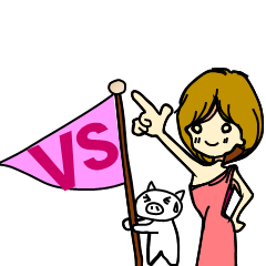 [LINEスタンプ] カーブタちゃんとビーナスちゃん 