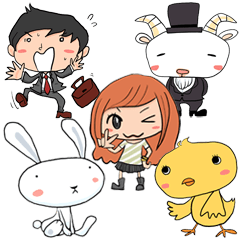 [LINEスタンプ] はちドットビズキャラクターズ 