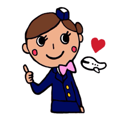 [LINEスタンプ] CA客室乗務員 