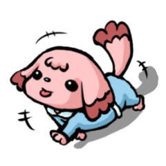 [LINEスタンプ] ベロ出しワンちゃん 