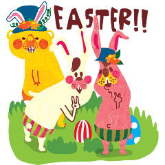 [LINEスタンプ] karinのきぐまくん5・イースター編 