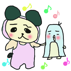[LINEスタンプ] 眉パンダと愉快な仲間達 