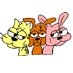 [LINEスタンプ] 猫と犬とうさぎ 