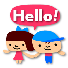 [LINEスタンプ] おんなのこ、おとこのこ、いぬ 