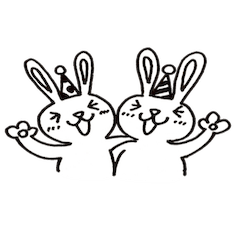 [LINEスタンプ] うさうさこ。 