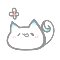 [LINEスタンプ] 白枠つきの顔文字っぽいもちねこ 