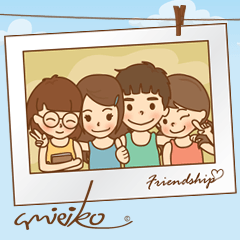 [LINEスタンプ] amieiko: Friendship [eng] 
