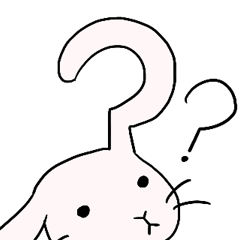 [LINEスタンプ] 不思議がるうさぎ 