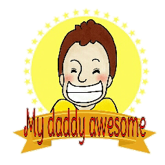 [LINEスタンプ] うちのお父さんすごい！ 