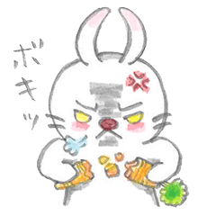 [LINEスタンプ] ピンクほっぺの白うさぎ 第2弾 
