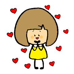 [LINEスタンプ] おかっぱ娘。 