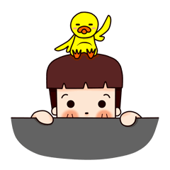 [LINEスタンプ] キューキューとハル 