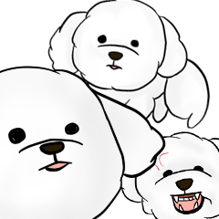 [LINEスタンプ] トイプードルみるくのいちにち 