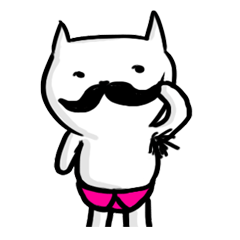 [LINEスタンプ] ひげ猫 スティーヴン 