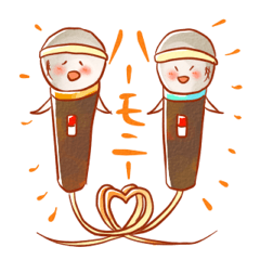 [LINEスタンプ] カラオケのマイク 