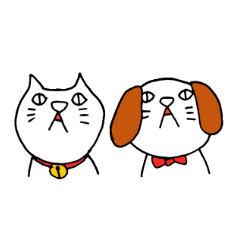 [LINEスタンプ] cat＆dog 