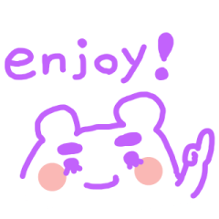 [LINEスタンプ] 紫色のクマさん 