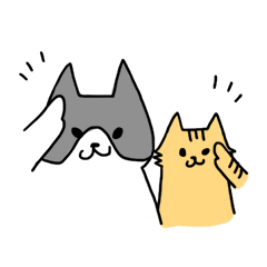 [LINEスタンプ] 仲良しねこのネオとルピ 