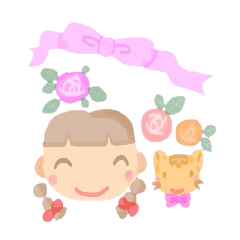 [LINEスタンプ] おさげちゃん＆のんちゃん 