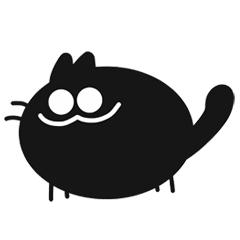 [LINEスタンプ] Black Lucky Cat 