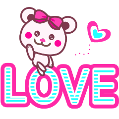 [LINEスタンプ] チョコくまLOVEきゅん(英語バージョン) 