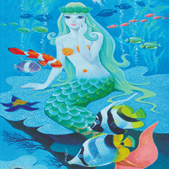 [LINEスタンプ] デカ文字人魚 